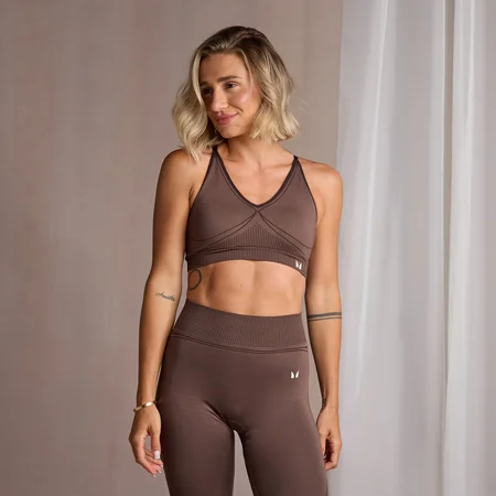 MP moteriška „V-Neck Seamless“ liemenėlė – Kavos