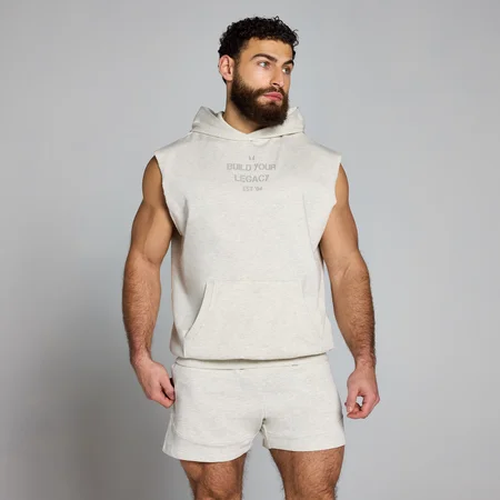 MP vyriškas „Origin Washed Graphic“ berankovis džemperis – Pilka marmuro