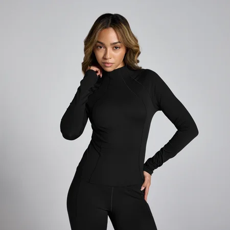 MP moteriški „Lifestyle Funnel Neck Sheer“ marškinėliai – Juoda