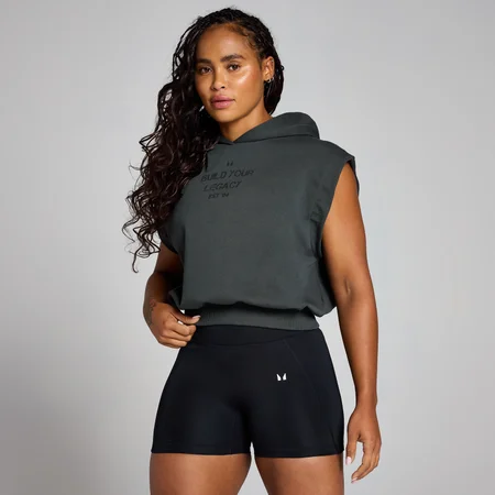 MP moteriškas „Origin Cropped Sleeveless“ džemperis – Bluki juoda