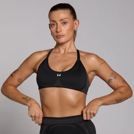 MP moteriška „Tempo Seamless Hybrid“ sportinė liemenėlė – Juoda