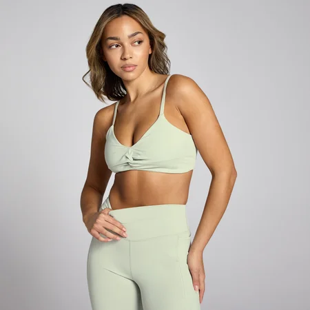 MP moteriška „Lifestyle Twist Front“ sportinė liemenėlė – Mineralo žalia