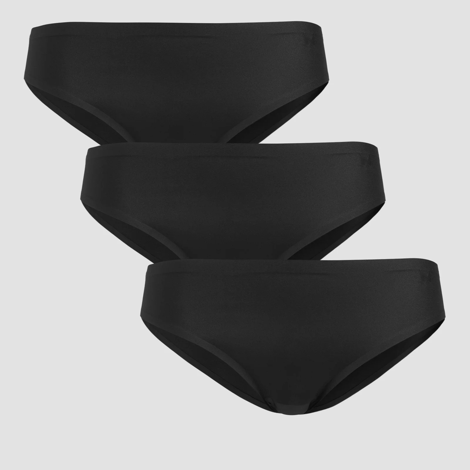 MP Women's Mid Rise No VPL Bikini Brief (3 Pack) - Black - XS vaizdas 1