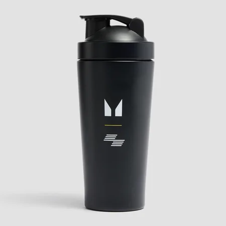 „Myprotein Hyrox“ perdirbamas metalinis kokteilių plaktuvas – Juoda