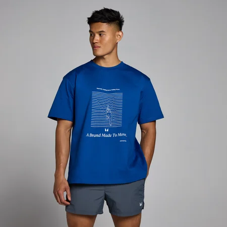 "MP Swim" marškinėliai su grafiniais piešiniais – Tikrai mėlyni