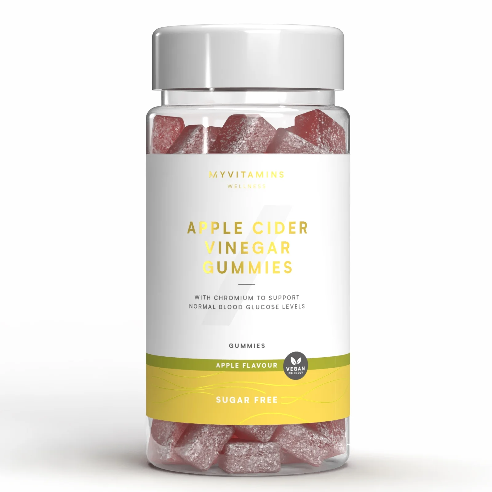 Obuolių sidro acto guminukai be cukraus - 60gummies - Sugar Free Apple vaizdas 1
