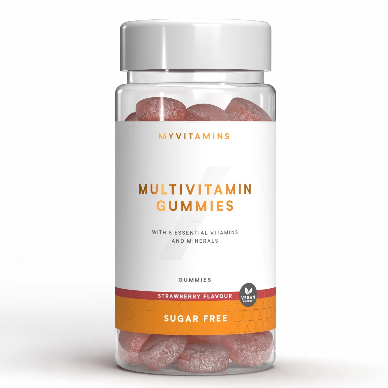 Becukriai multivitaminų guminukai - 60gummies - Sugar Free Strawberry vaizdas 1