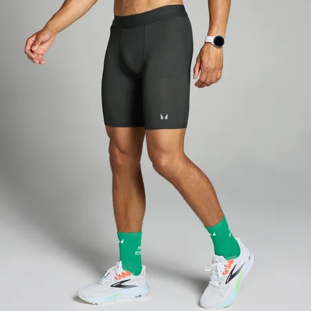 MP vyriški „Velocity Contrast Ribbed Baselayer“ šortai – Juoda