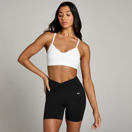 MP moteriška „Tempo Ruched Front“ sportinė liemenėlė – Balta