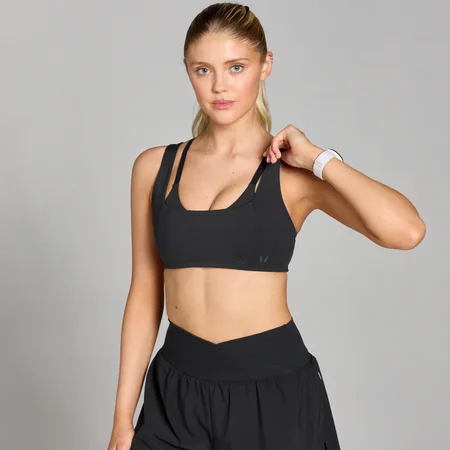 MP moteriška „Tempo Double Layer“ sportinė liemenėlė – Juoda
