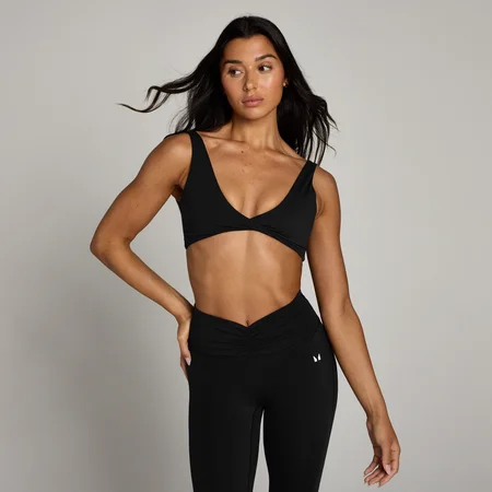 MP moteriška „Tempo Twist Front“ sportinė liemenėlė – Juoda
