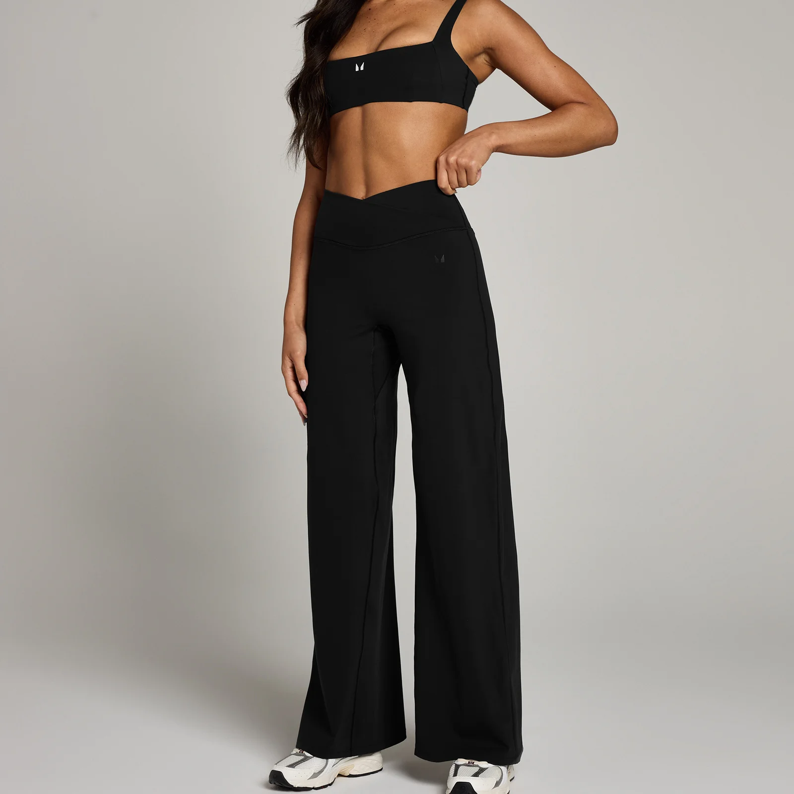 MP moteriškos „Studio Cross Over Wide Leg“ tamprės – Juoda - L vaizdas 1