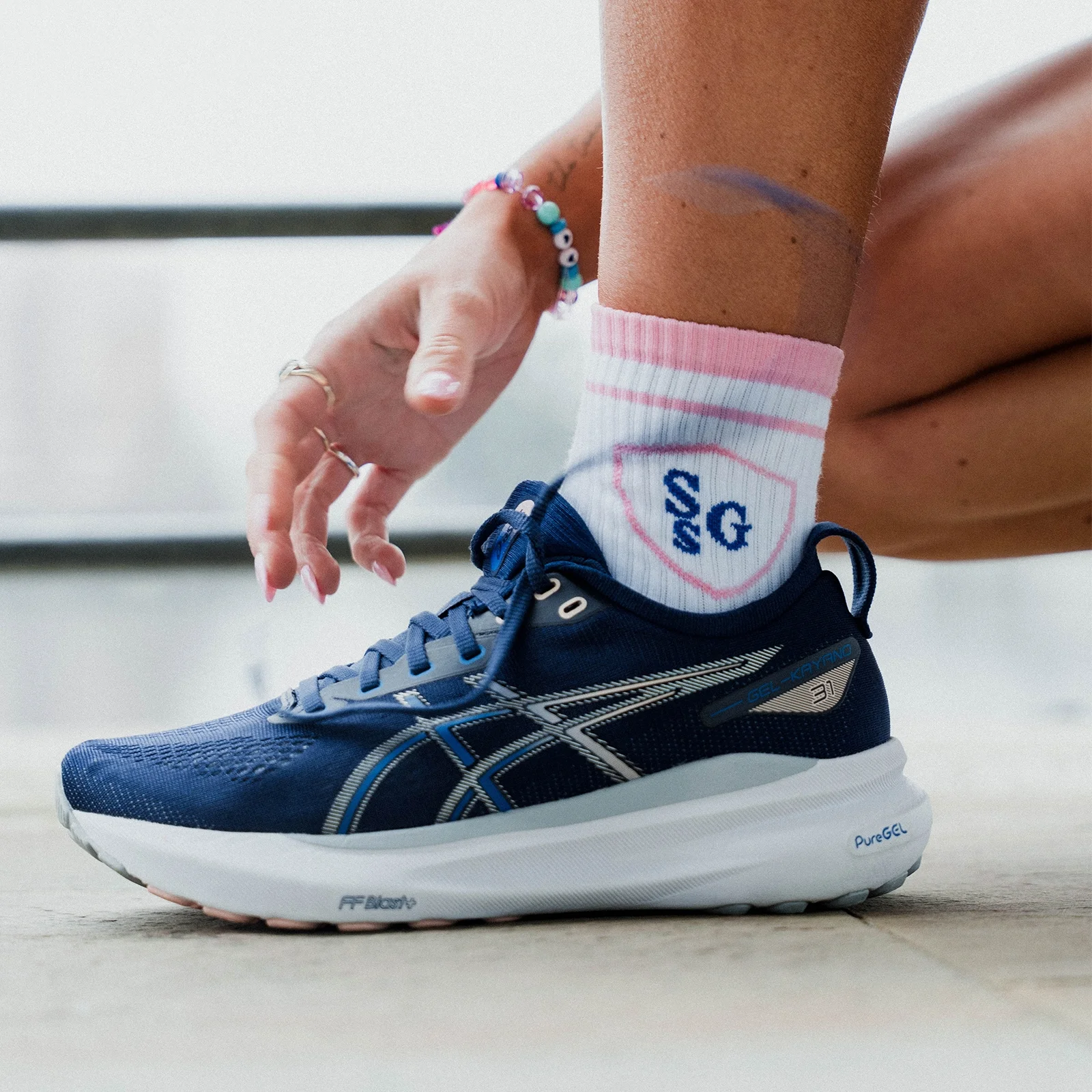 „MP Strong Girl Society“ kojinės (1 pora) – Balta - UK 2-5 vaizdas 1