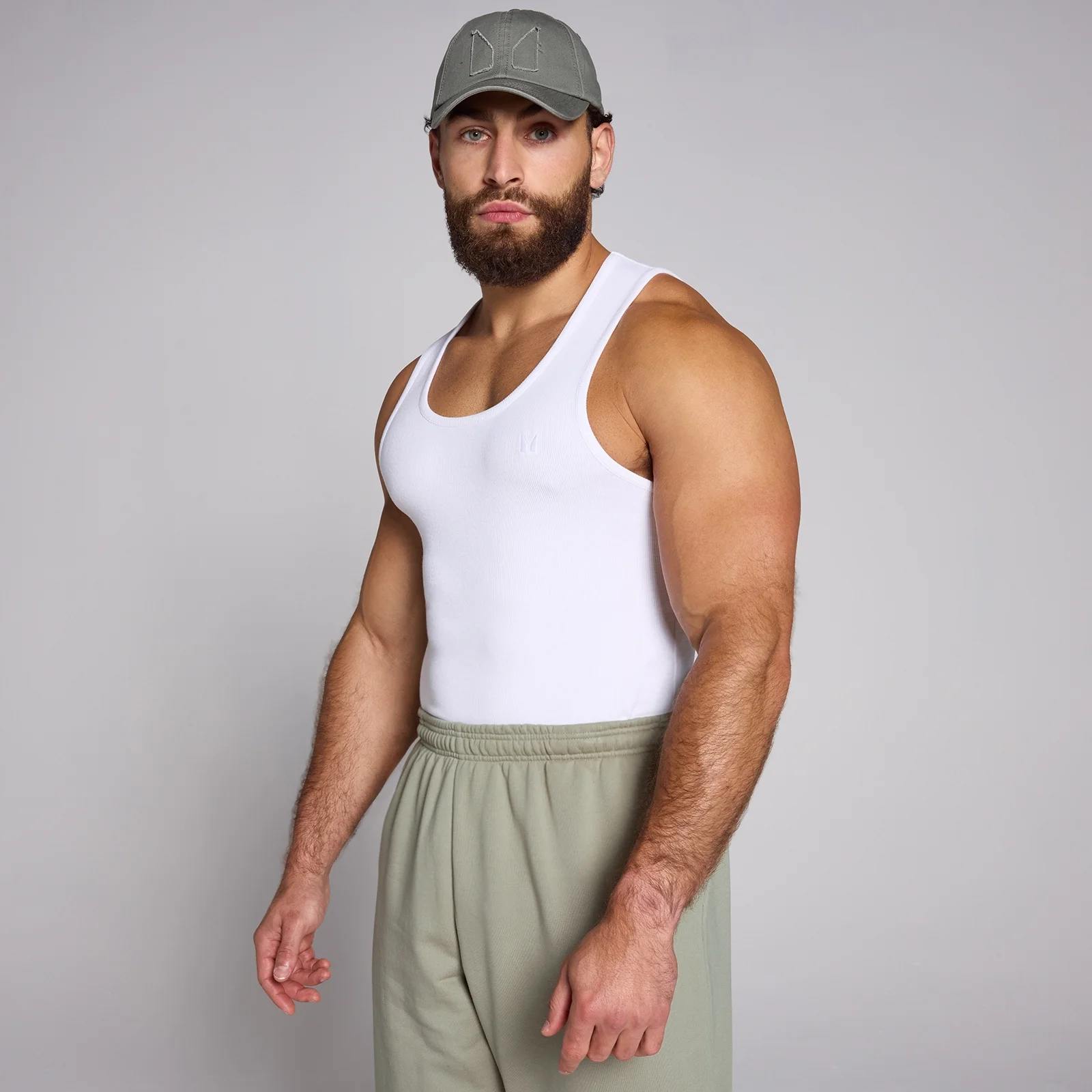 MP Men's Lift Ribbed Muscle Fit Tank - White - XS vaizdas 1