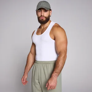 MP Men's Lift Ribbed Muscle Fit Tank - White - Size XS
