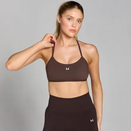 MP moteriška sportinė liemenėlė „Tempo Strappy Back“ – Šokolado