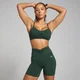 MP moteriška „Tempo Ruched Front“ sportinė liemenėlė – Tamsi smaragdo