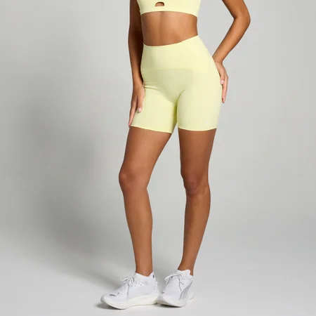 MP moteriški „Tempo Ultra Curved Seam“ šortai – Citrinos