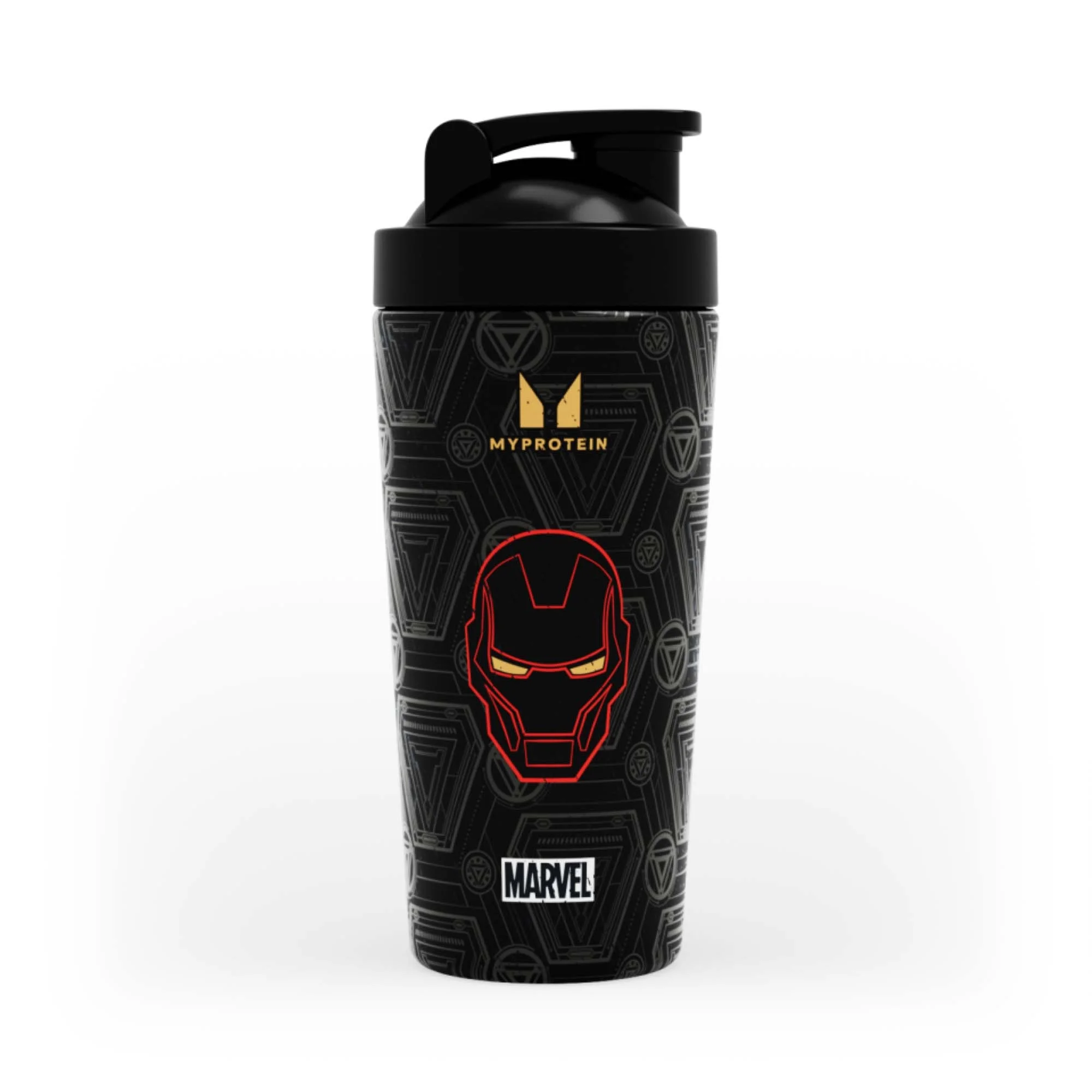„Myprotein Iron Man“ perdirbamas metalinis kokteilių plaktuvas – Juoda vaizdas 1