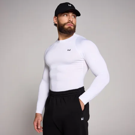 MP vyriški ilgarankoviai „Training“ marškinėliai „Baselayer“ - Balta