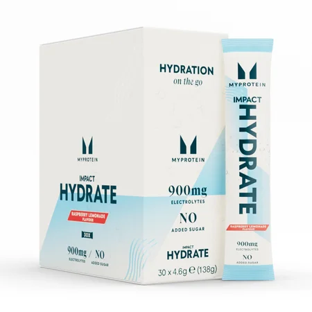 „Impact Hydrate“ | Lazdelių pakeliai - 4.6g x 30Porcijos - Aviečių limonado