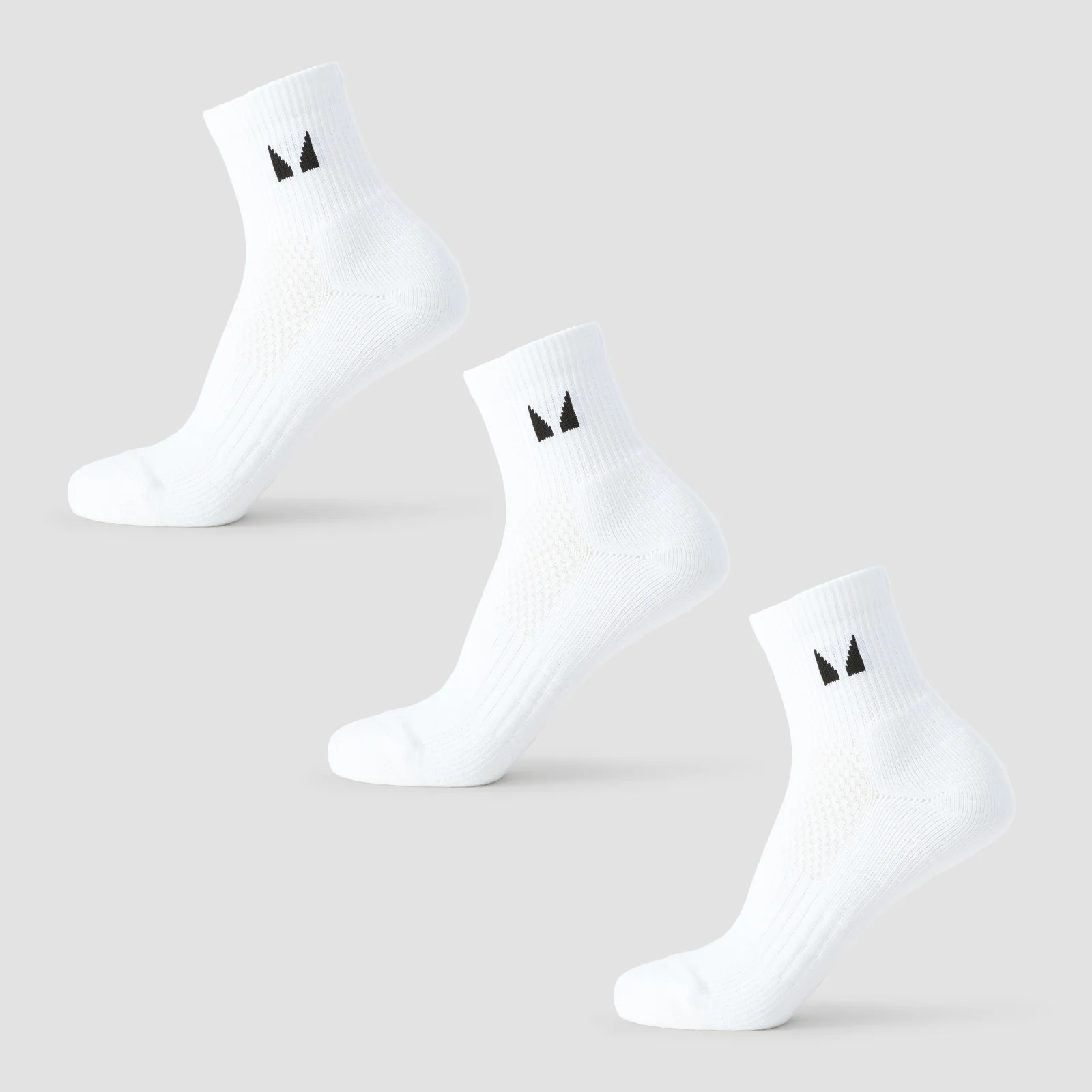 MP bėgimo kojinės iki kulkšnies (3 porų pakuotė) – baltos - UK 2-5 vaizdas 1