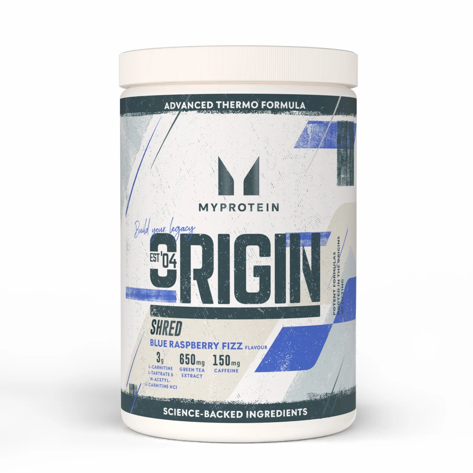 Origin Shred prieštreniruotinis - 60SERVINGS, 660g - Blue Raspberry Fizz vaizdas 1