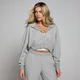 MP moteriškas minkštas užtraukiamas džemperis su gobtuvu – pilko melanžo