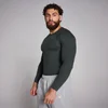MP vyriški „Origin Ribbed Muscle Fit“ marškinėliai ilgomis rankovėmis - Bluki juoda