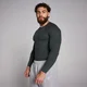 MP vyriški „Origin Ribbed Muscle Fit“ marškinėliai ilgomis rankovėmis - Bluki juoda