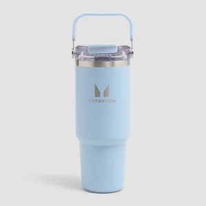 Myprotein perdirbto metalo vandens butelis su rankena ir šiaudeliu 900 ml - Šviesiai mėlynas - Colour Baby Blue