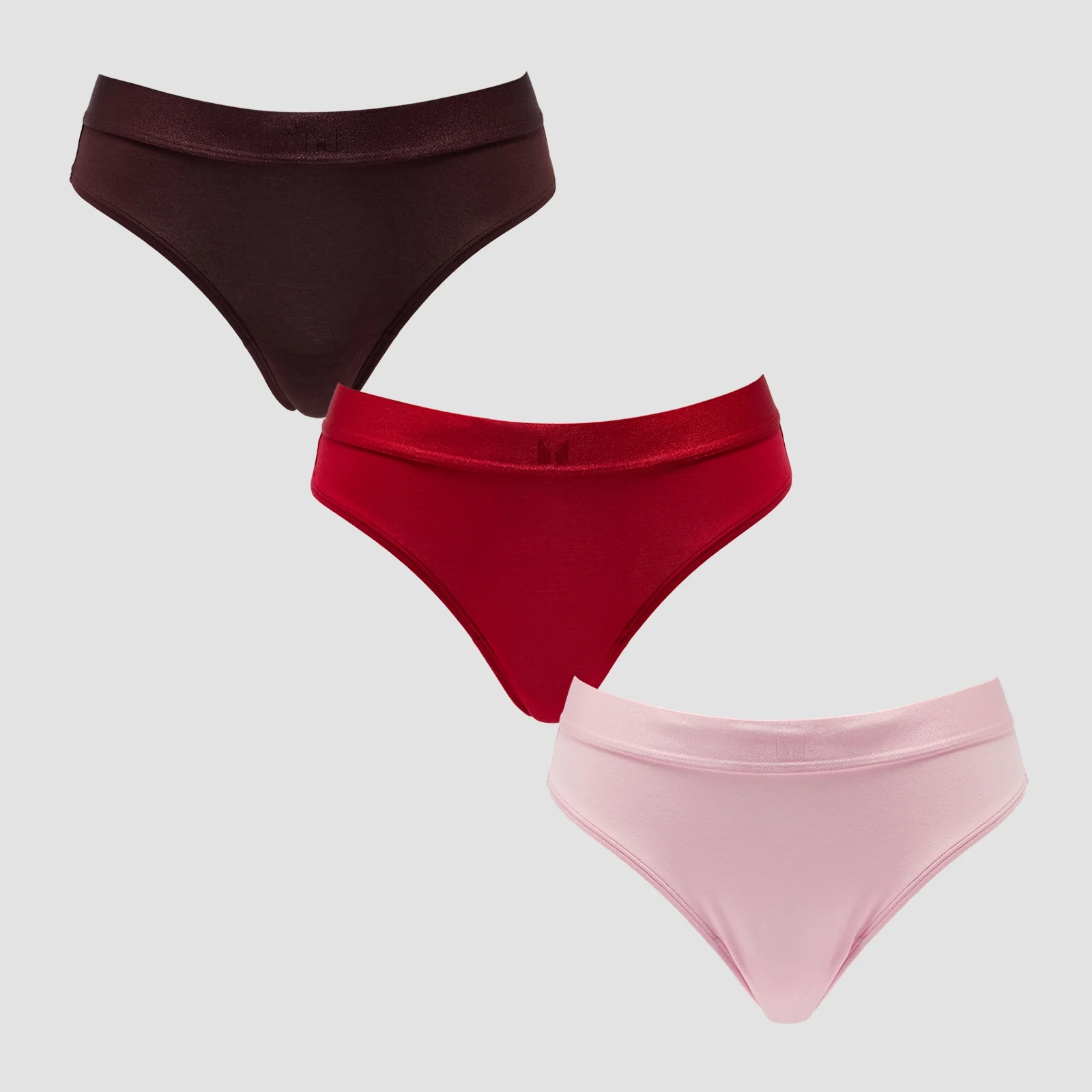 Moterų vidutinio liemens bikini trumpikės MP (3 vnt.) - Rausva/Rožinė raudona/Kreminė - XS vaizdas 1