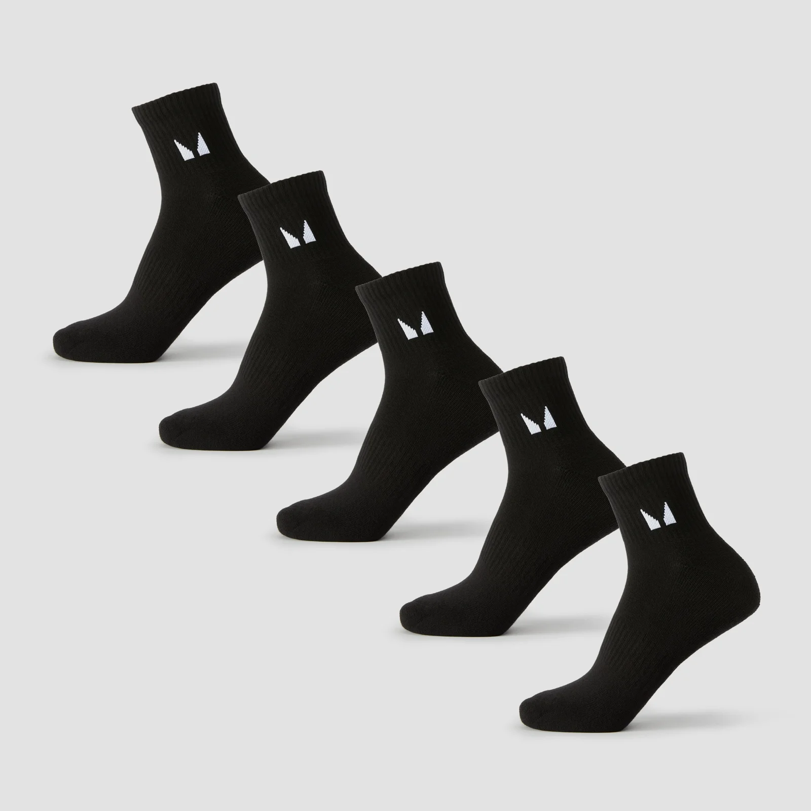 MP Unisex kojinės iki kulkšnies (5 poros) - Juoda - UK 9-11 vaizdas 1