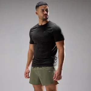 MP vyrų Velocity Ultra be siūlių marškinėliai - Mazgoti juodi - Size XXL