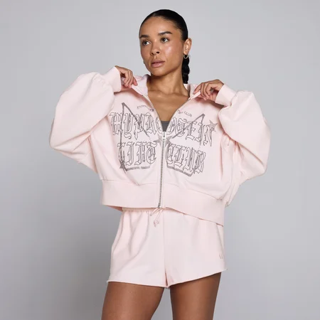 Moterų Lift Graphic Lifestyle Zip Through Hoodie - Kūdikiškai rožinė