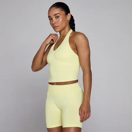 Moterų Tempo Seamless Halter Neck Vest - Citrinų