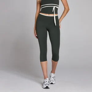 Moterų MP Tempo Contrast Kapri - Skalbta Juoda - Size XS