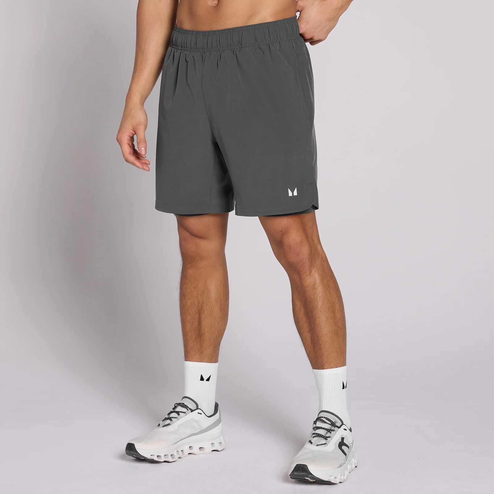 MP Men's 7" 2-in-1 Training Shorts - Dark Grey - L vaizdas 1