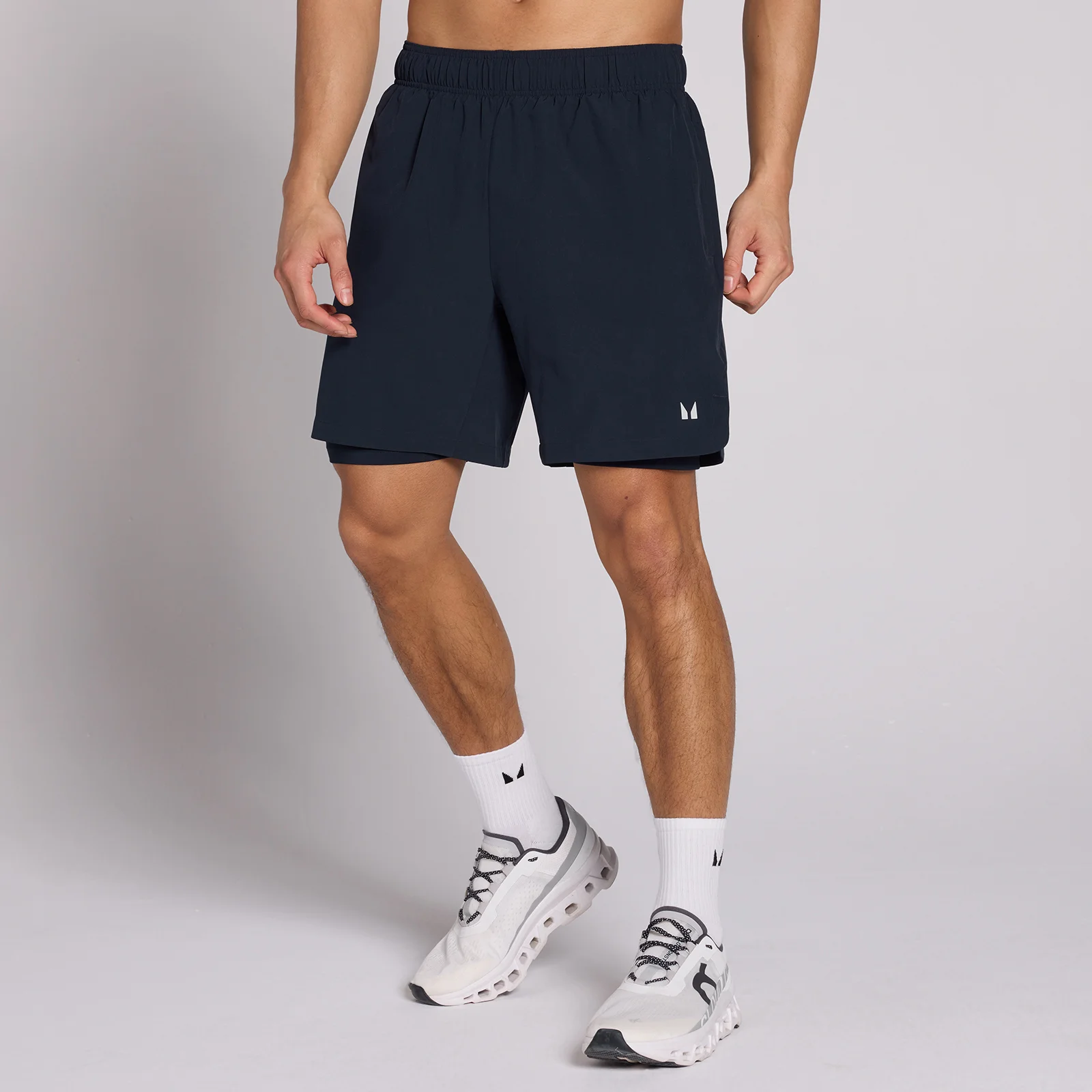 MP Men's 7" 2-in-1 Training Shorts - Dark Navy - M vaizdas 1