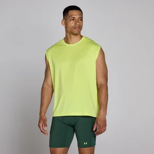 MP vyrų hibridiniai permatomi marškinėliai be rankovių - žali citrininiai - Size S