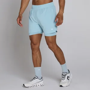 MP vyrų treniruočių 5" dviejų sluoksnių šortai - Ledo mėlyna - Size XXL