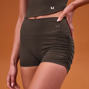 MP moterų Tempo trumpi šortai su raukšlėmis šonuose - Ruda - Size XS