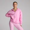 MP moteriškasis džemperis su gobtuvu ir užtrauktuku - Cosmo Pink