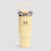 Myprotein perdirbto metalo butelis su rankena ir šiaudeliu 900ml - Sviestas