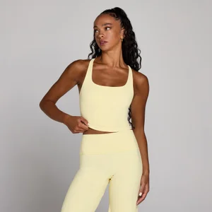 MP moteriškas Tempo marškinėliai su dirželiais ir sportine nugara - Sviestinė - Size XL