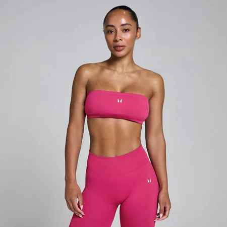 MP moteriška sportinė liemenėlė Lift Bandeau - Ryškiai vyšninė