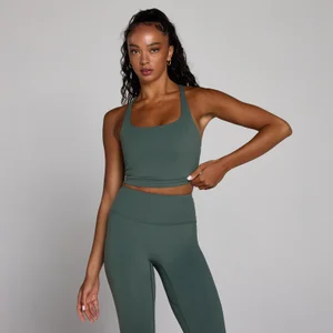 MP moteriškas Tempo marškinėliai su dirželiais ir sportine nugara - Debesų žalia - Size XS