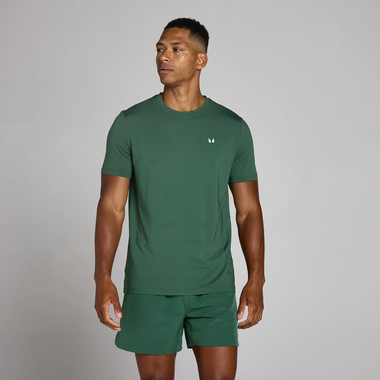 MP Men's Training Grid T-Shirt - Racing Green - M vaizdas 1