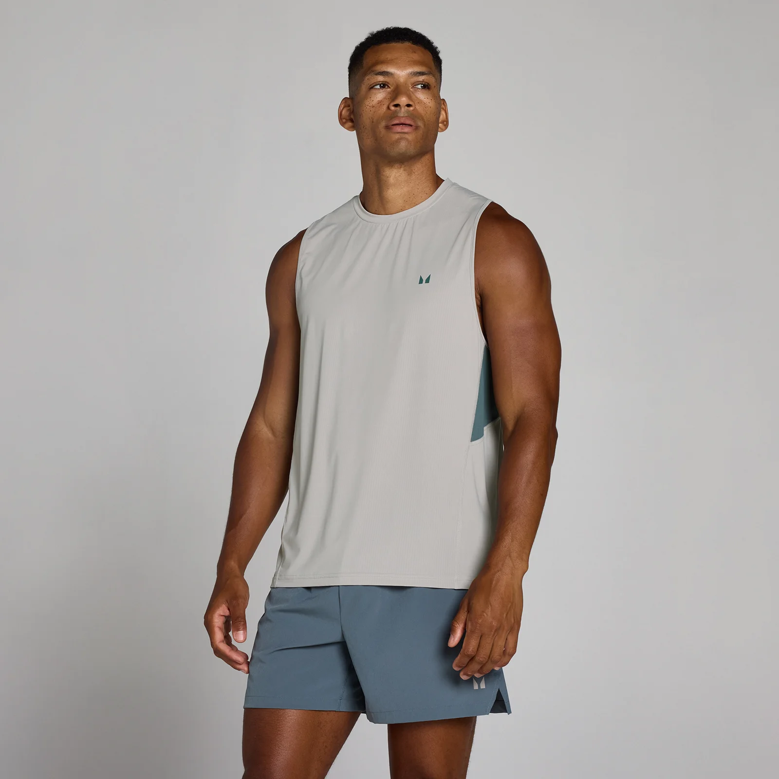 MP Men's Training Ultra Mesh Tank - Chalk Grey - XS vaizdas 1