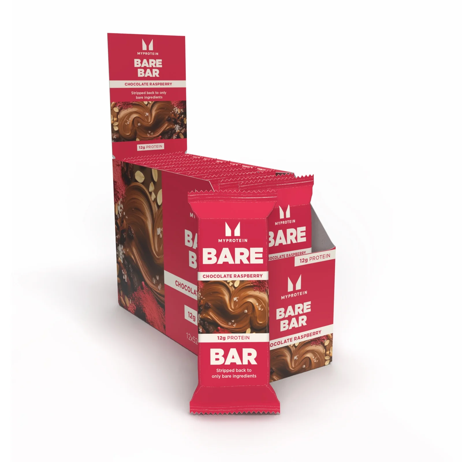 Bare Bar - 12Batonėliai - Dark Choc Raspberry vaizdas 1
